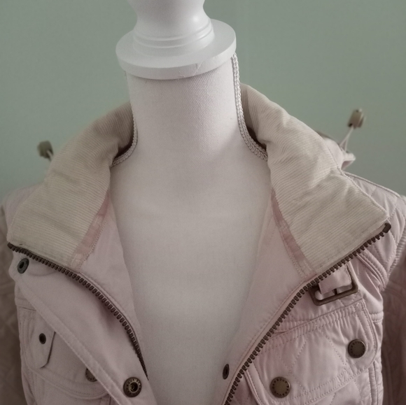 NWT Barbour Coastal Collection Arrow Parka Oyster/Beige/Pink Svrl Sizes - Picture 7 of 12